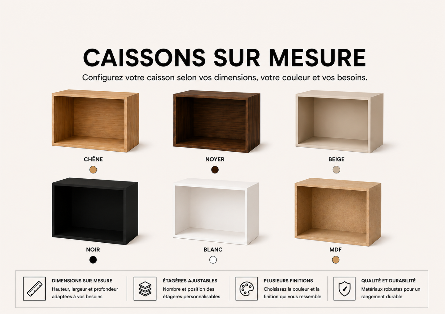 Caisson sur mesure